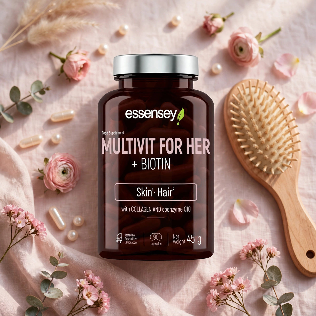 Multivitamin för kvinnor TREC ESSENSEY MULTIVIT FOR HER + BIOTIN 90 kapslar