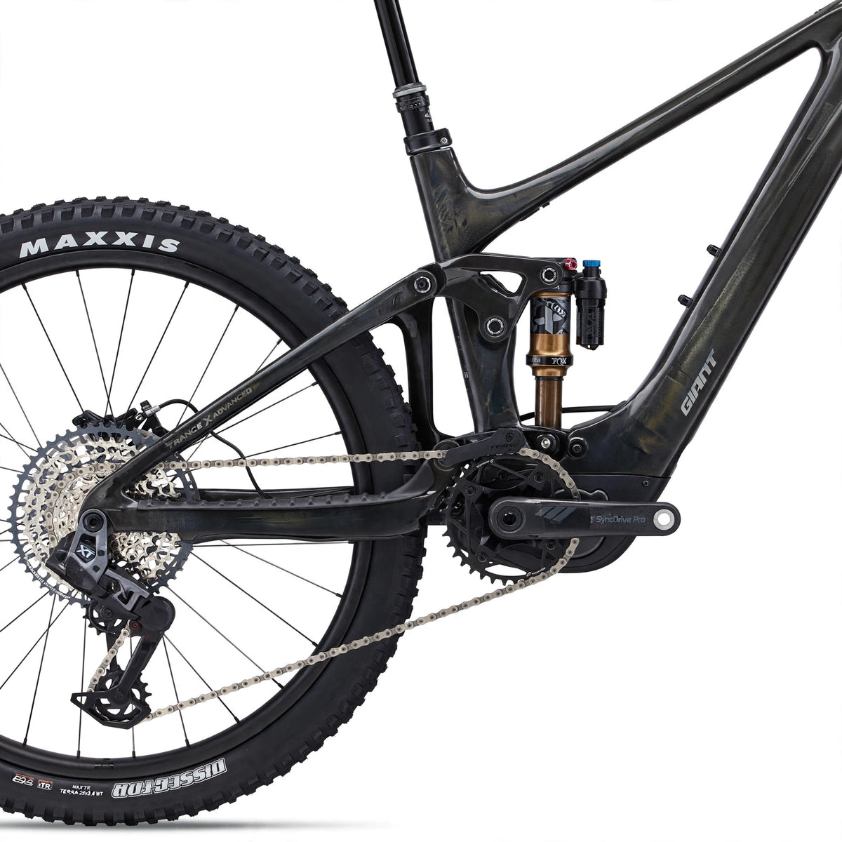Elcykel GIANT Trance X Advanced E+ Elite 1, Raw Carbon