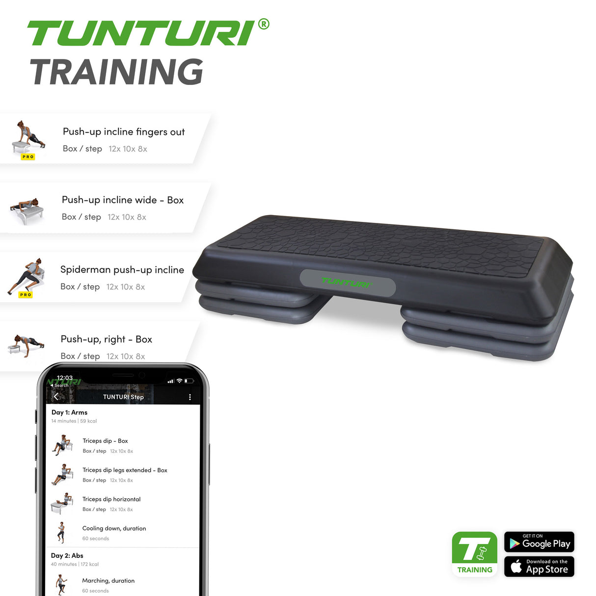 Aerobic stepper TUNTURI Aerobic Power Step