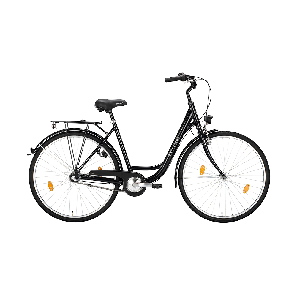 Naisten polkupyörä EXCELSIOR Road Cruiser Alu, 28", 3-vaihteinen, musta
