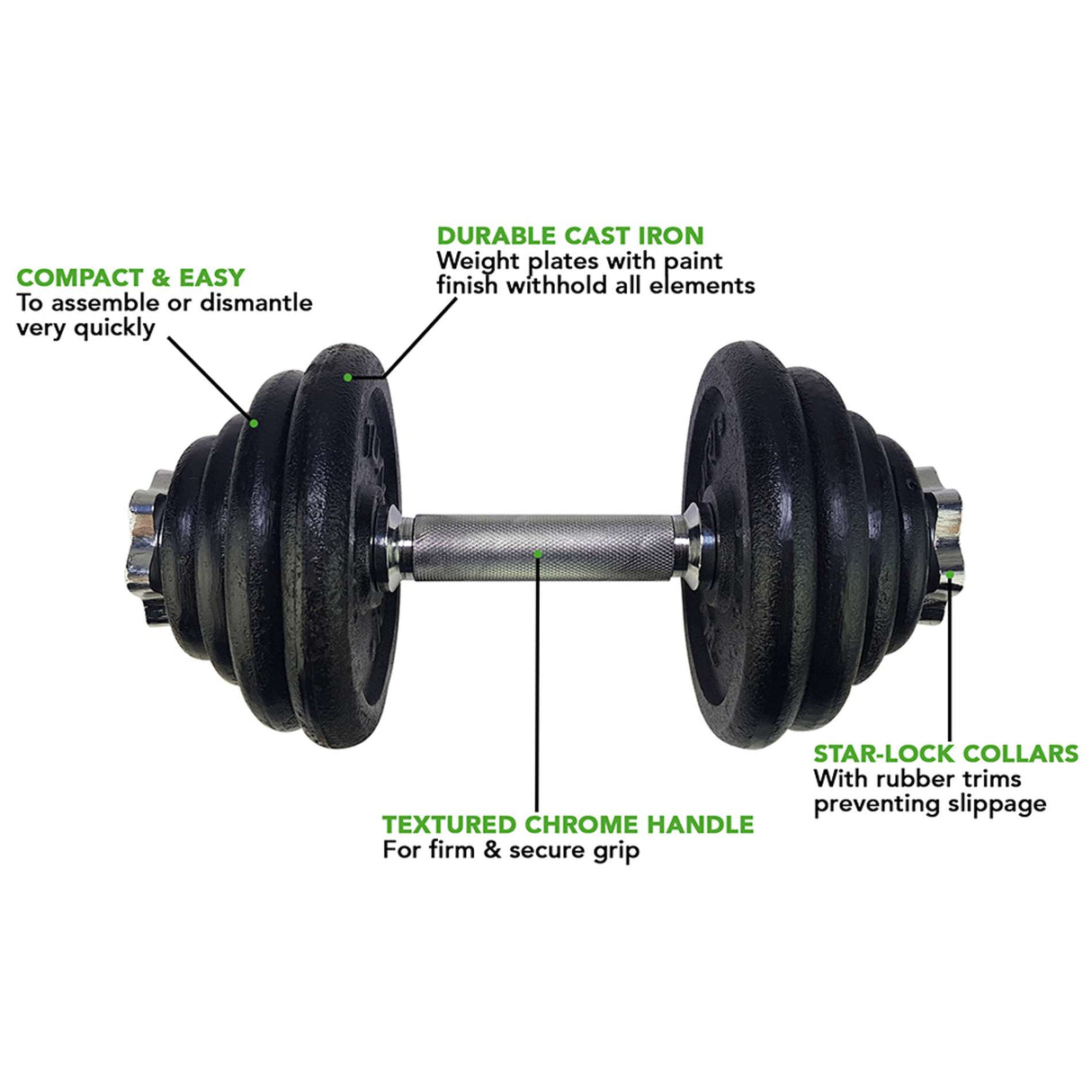 Hantel TUNTURI Hantelset 15kg, skruv