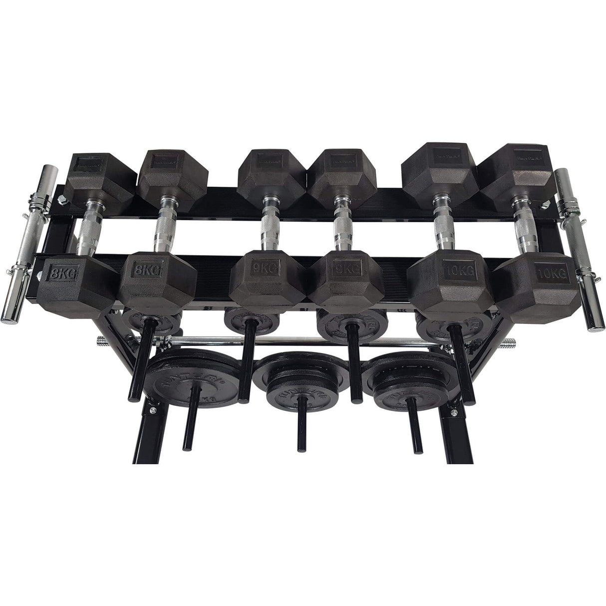 Käsipaino- ja levyteline TUNTURI Disc & Dumbbell Rack
