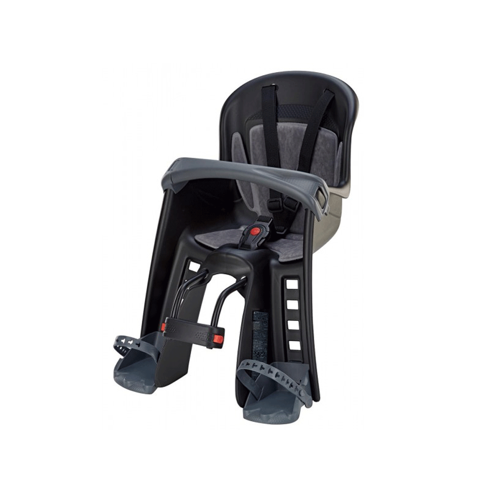 Barnstol 9-15 kg, svart-grå, med ramfäste fram