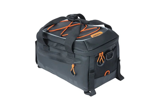 Cykelväska BASIL Miles Tarpaulin 8L, svart-orange