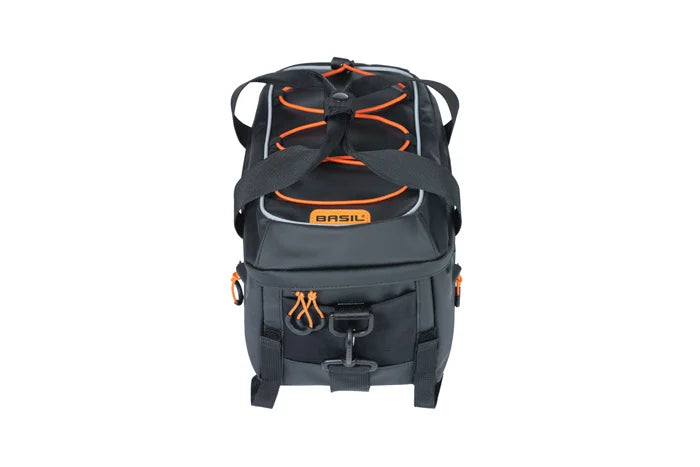 Cykelväska BASIL Miles Tarpaulin 8L, svart-orange