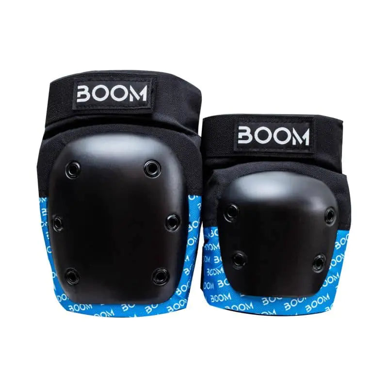 Knä- och armbågsskydd BOOM Basic Double Pad Set, blå