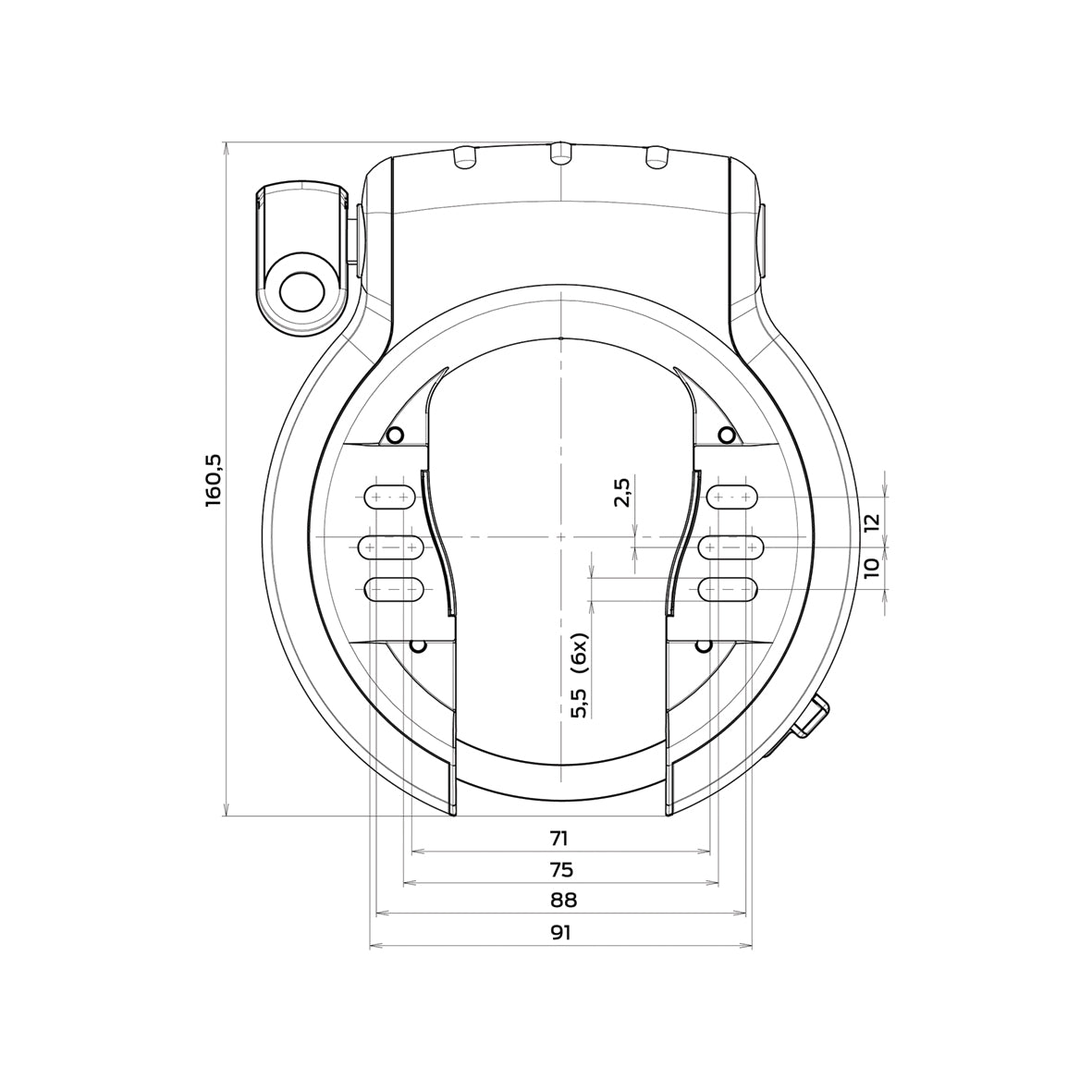 Frame lock AXA Defender Retractable
