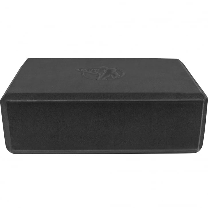 Svarta yoga block med gorilla sports logga - sidobild