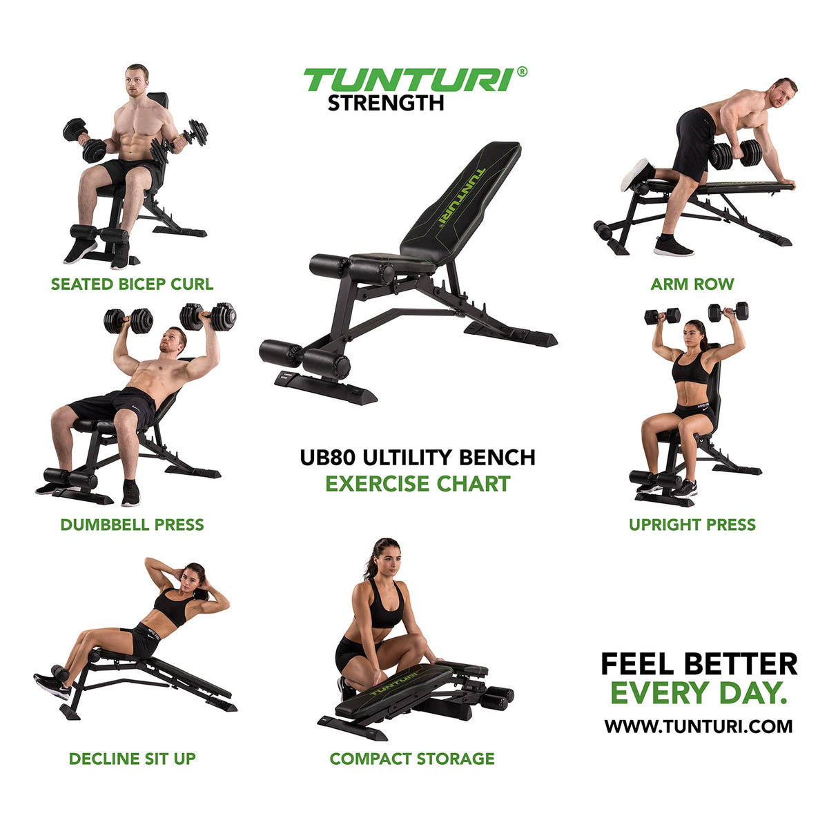 Träningsbänk Tunturi UB80 Utility Bench