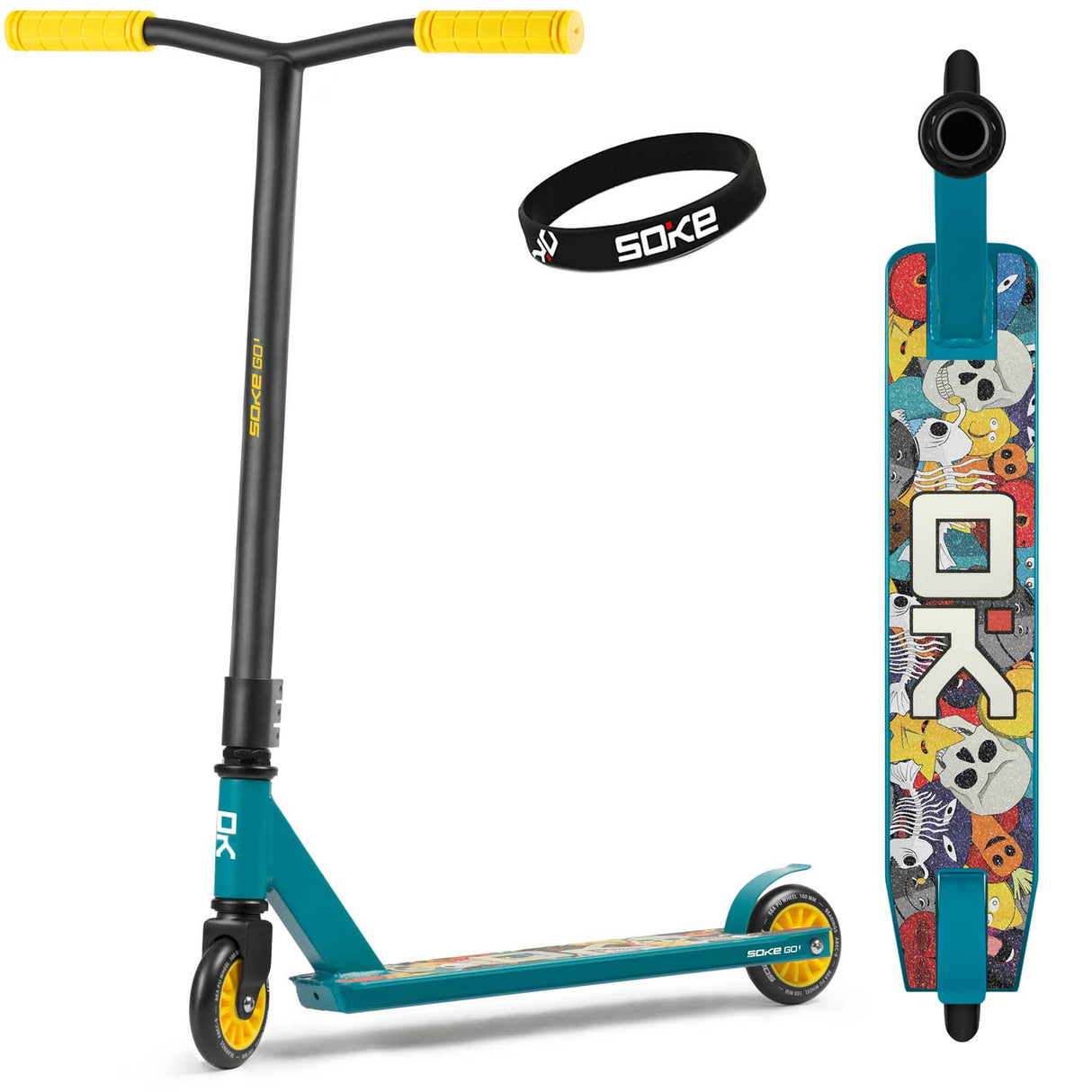 Stuntscooter SOKE GO! blå-gul