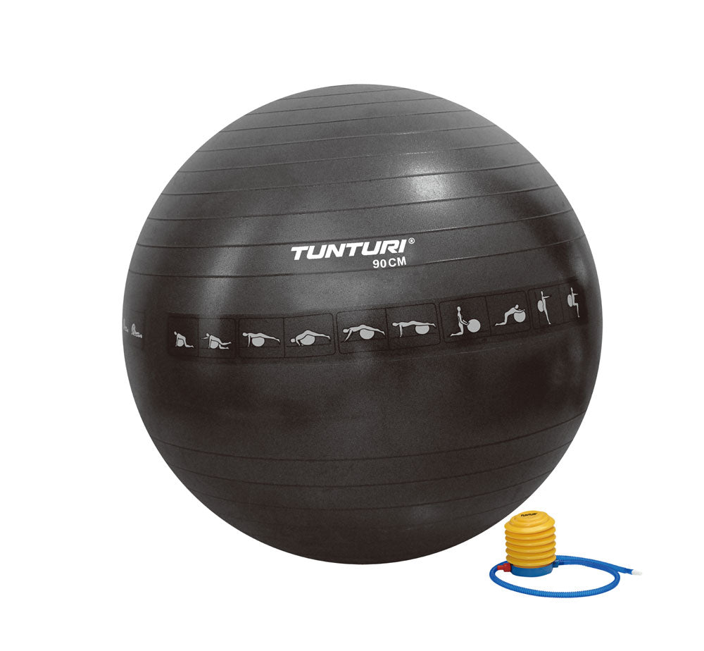 Harjoituspallo TUNTURI Gymball 55cm anti-burst, musta