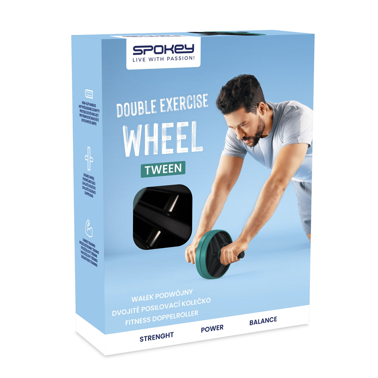 Gymnastikrulle SPOKEY Twin, svart-grön