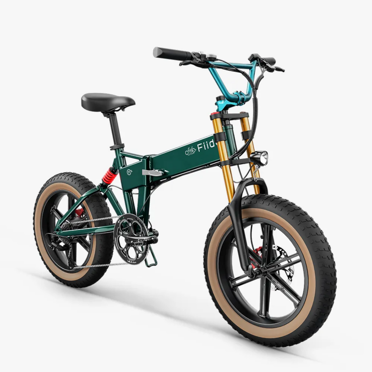 Hopfällbar elcykel FIIDO M1 Pro, grön