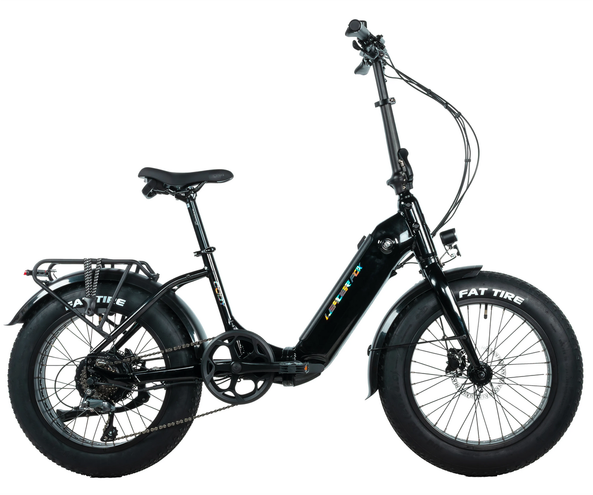 Hopfällbar el-fatbike LEADER FOX Cody 20", Svart