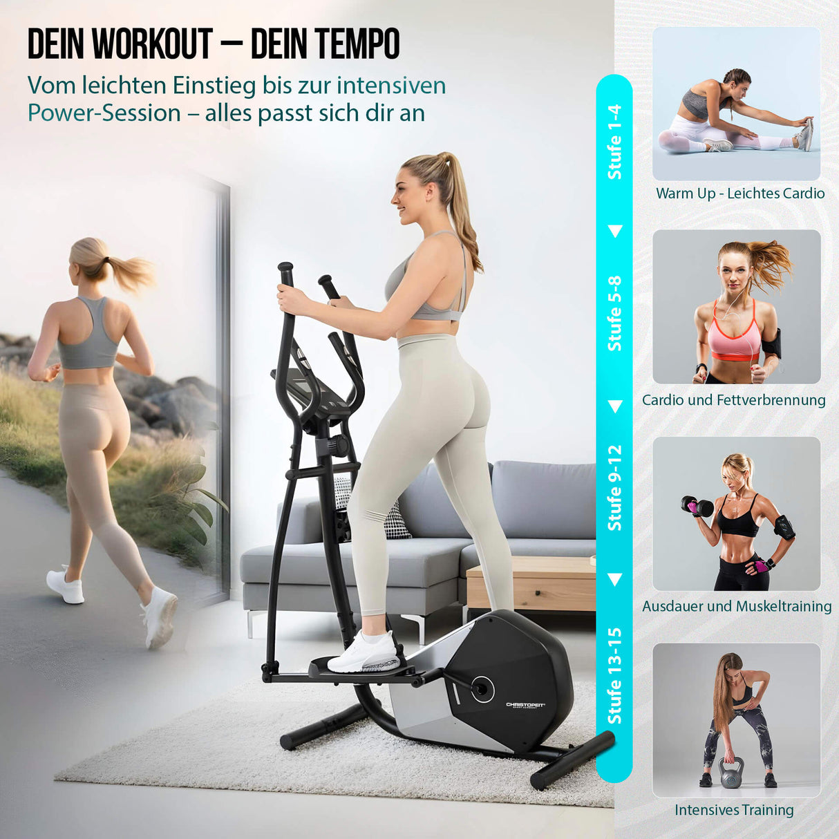 Elliptisk träningscykel CHRISTOPEIT CT 5