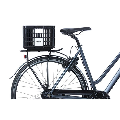 Framkorg/bagagekorg, BASIL Crate S, 17,5 liter, svart