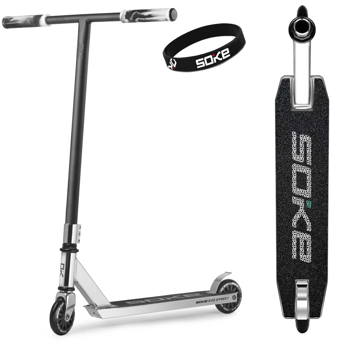 Stuntscooter SOKE EVO, silver