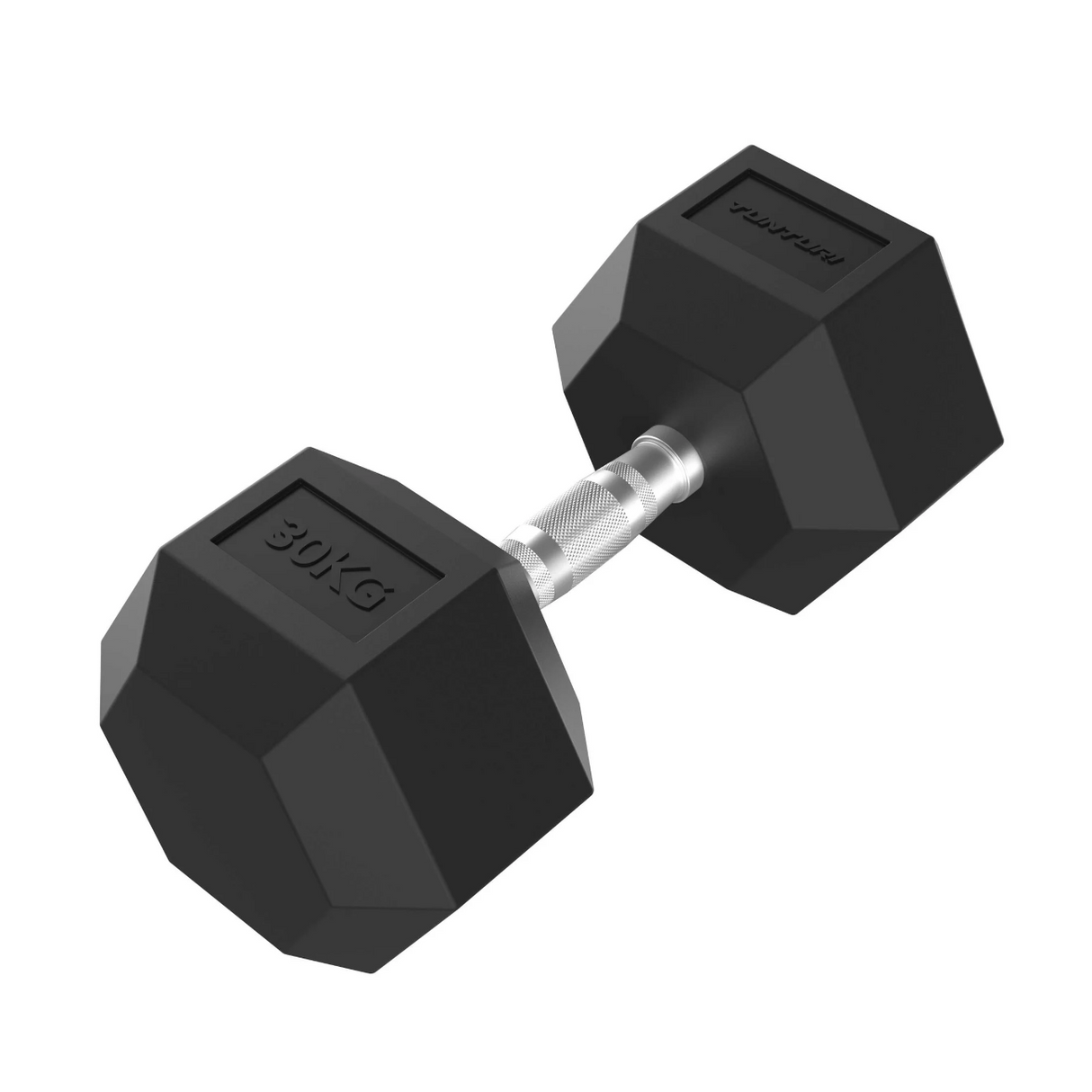 Hantel TUNTURI Platinum Hex Gummibelagd Hantel, 30kg