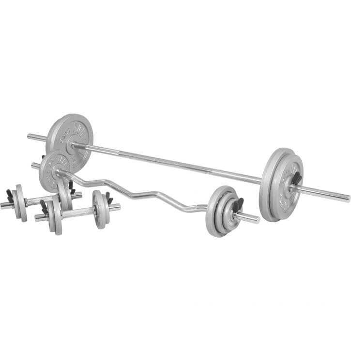 Skivstång Curlstång Hantlar IRON 108kg