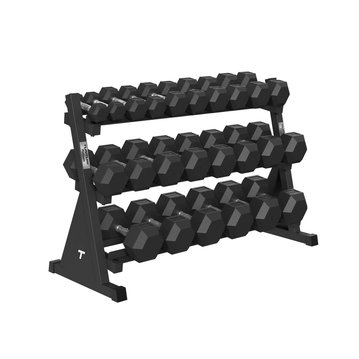 Hantelställ TUNTURI Platinum Hex Rubber Dumbbell Rack