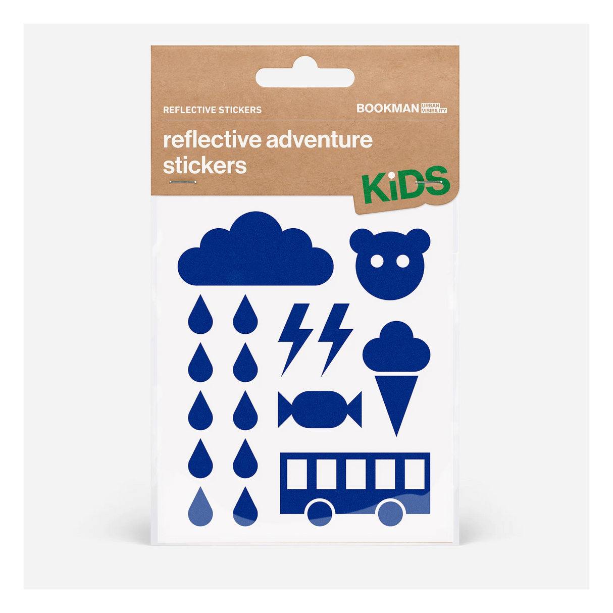 Heijastintarrat lapsille BOOKMAN Reflective Adventure Stickers, Green