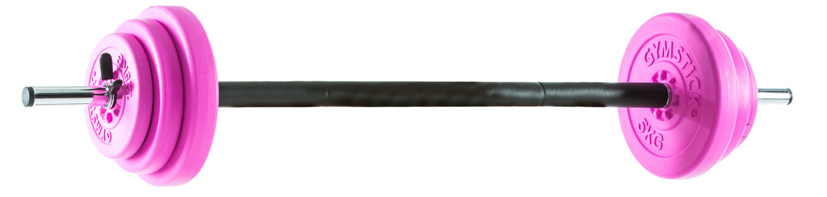 Lyftstångsset GYMSTICK Pump Set 20 kg rosa