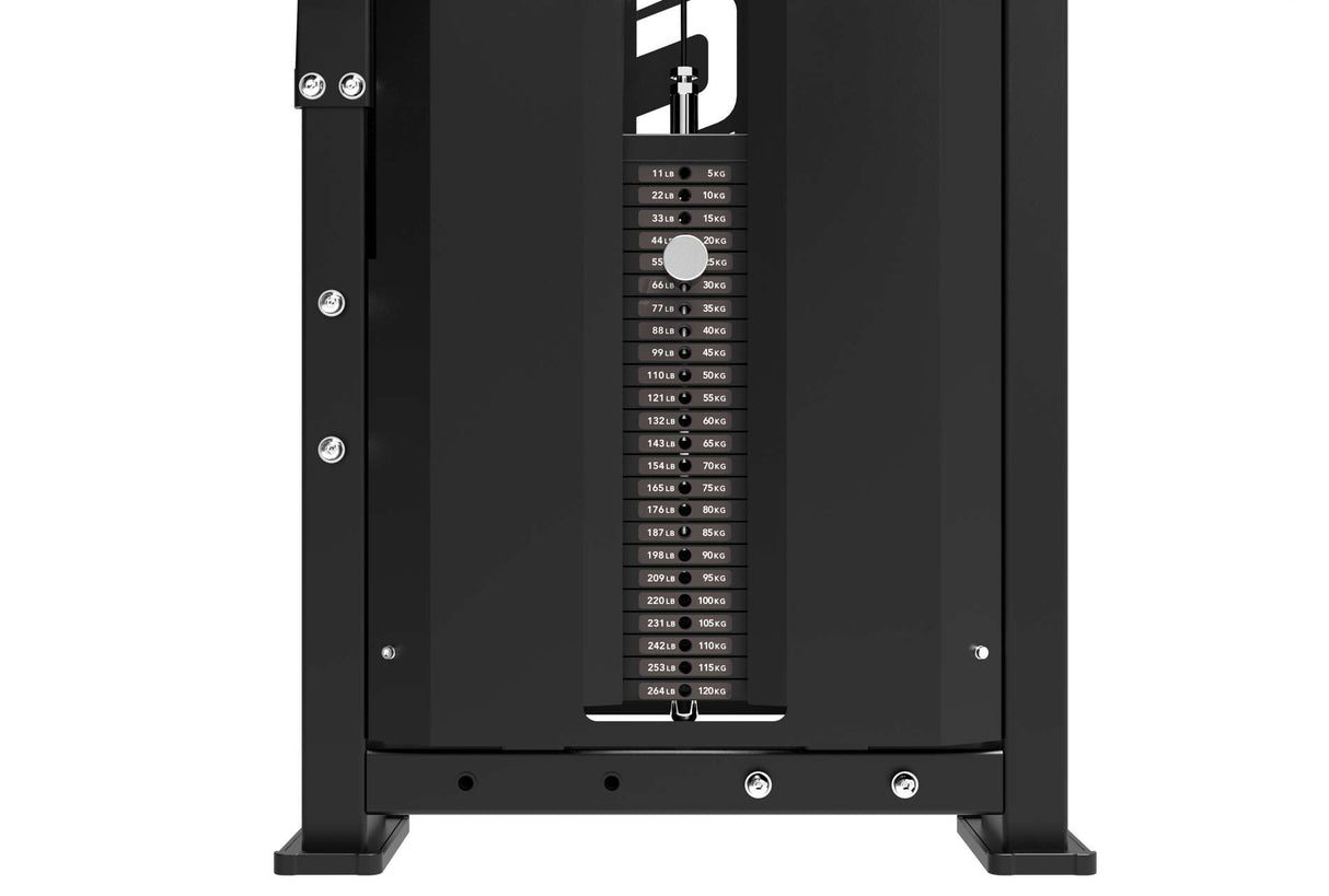 TUNTURI Platinum - Dubbel Latsdrag/Rodd - Viktmagasin - V-Series