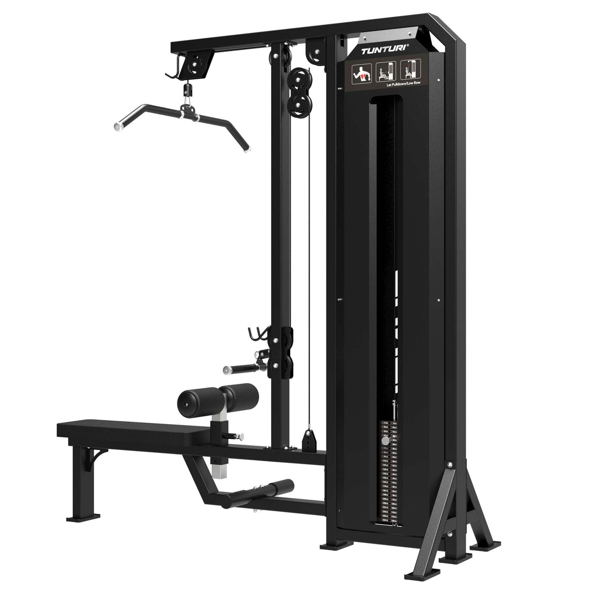 TUNTURI Platinum - Dubbel Latsdrag/Rodd - Viktmagasin - V-Series