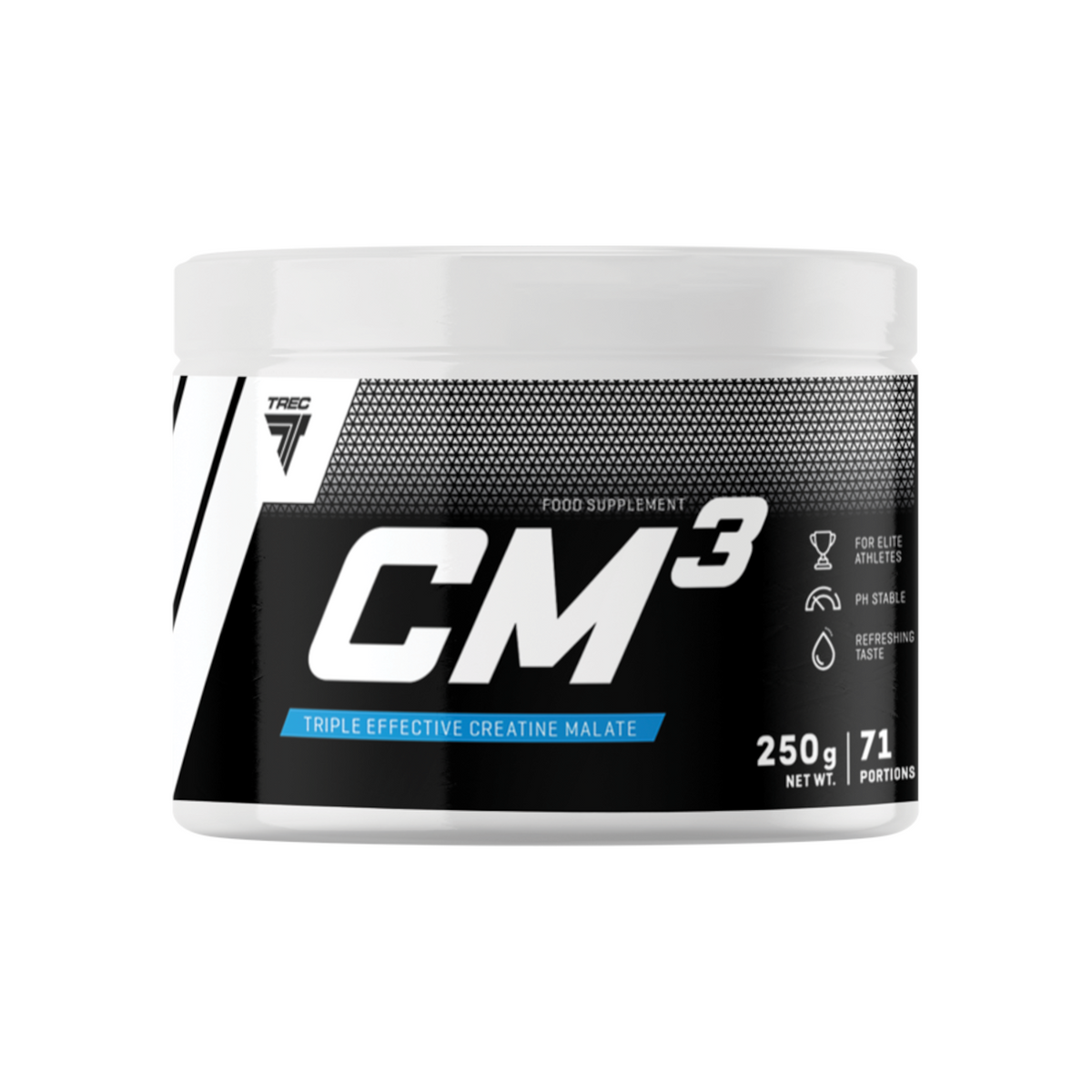 Kreatiinikompleksi TREC CM3 -jauhe 250g, White Cola