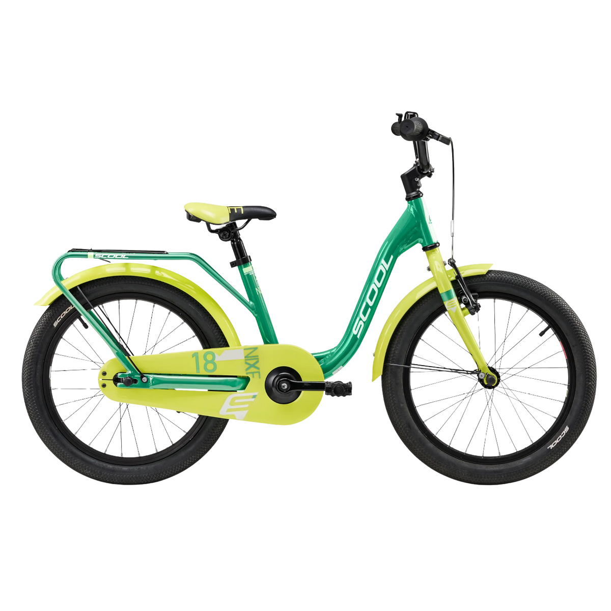 Barncykel S´COOL niXe, 18" Grön/Lime