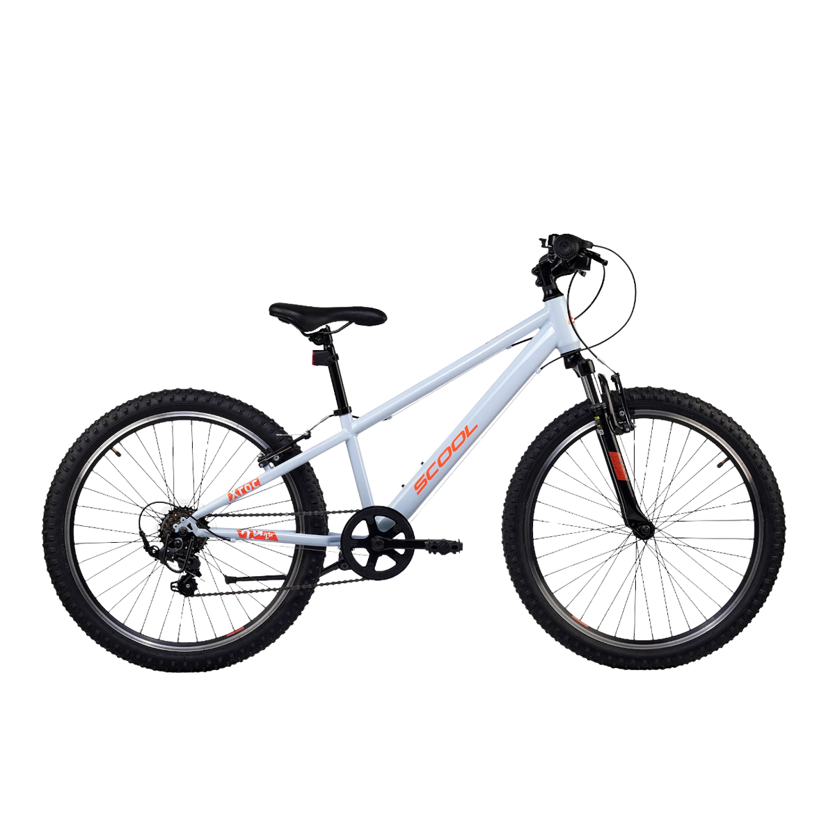 Lastenpyörä S'COOL Xroc, 24" Sky Grey/Neon Orange