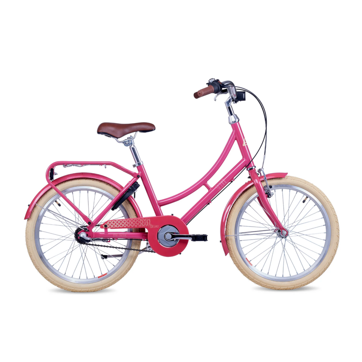 Barncykel S'COOL chiX Classic, 20" Berry/Beige