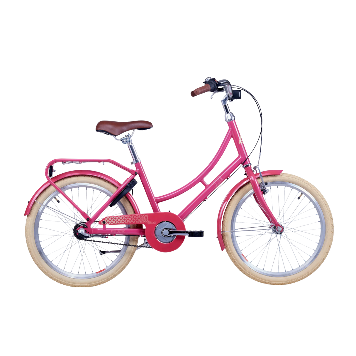 Barncykel S'COOL chiX Classic, 20" Berry/Beige