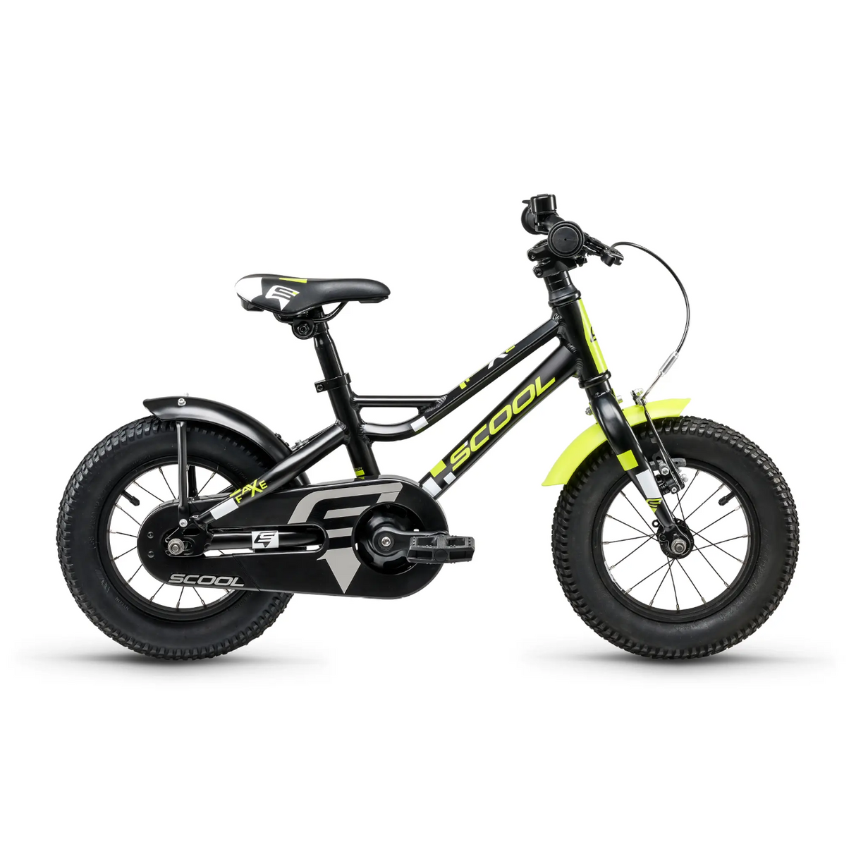 Barncykel S´COOL faXe 12" Svart/Gul
