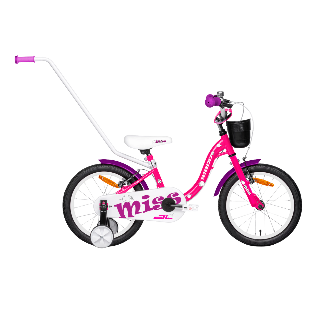 Lastenpyörä TABOU Miss AL, 12" pinkki-valkoinen