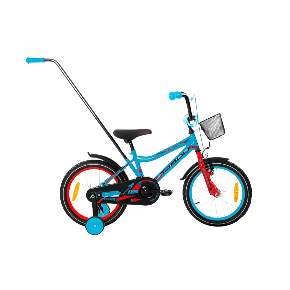 Lasten pyörä TABOU Rocket, 12" sinivihreä-punainen