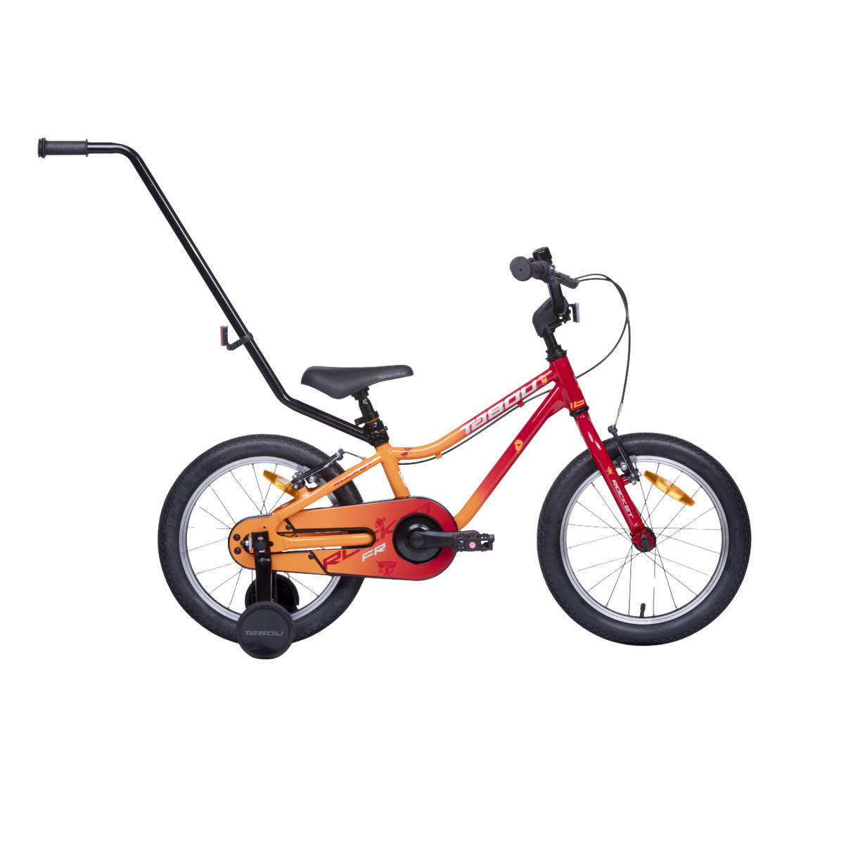 Lasten pyörä TABOU Rocket FR, 16" punainen-keltainen