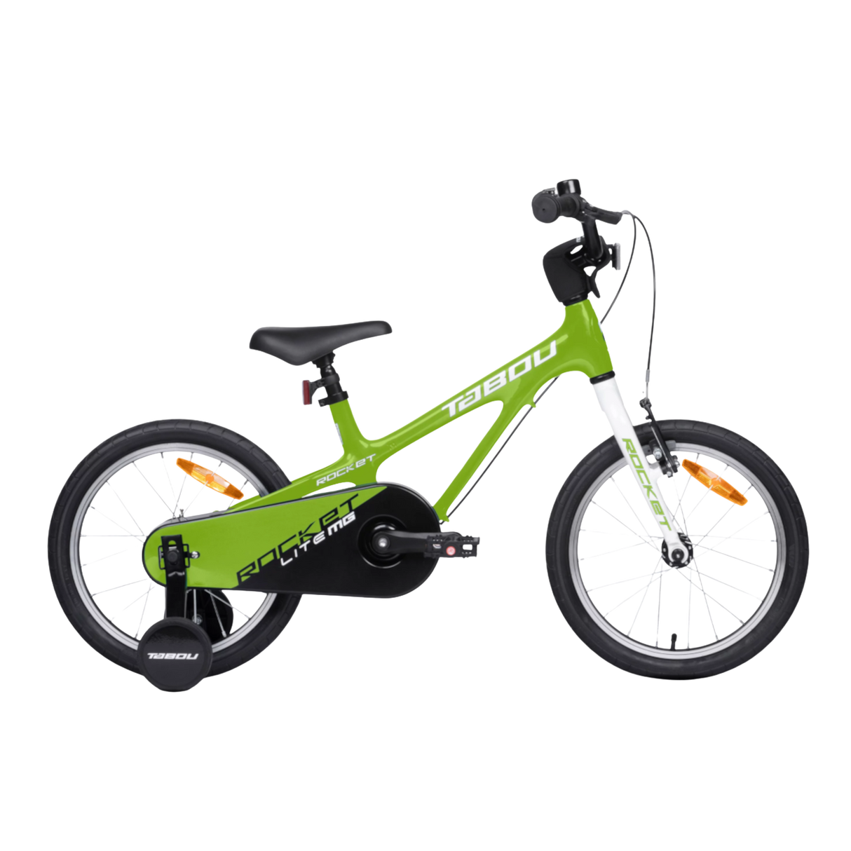 Ultrakevyt lastenpyörä TABOU Rocket Lite MG, 16" vihreä/valkoinen