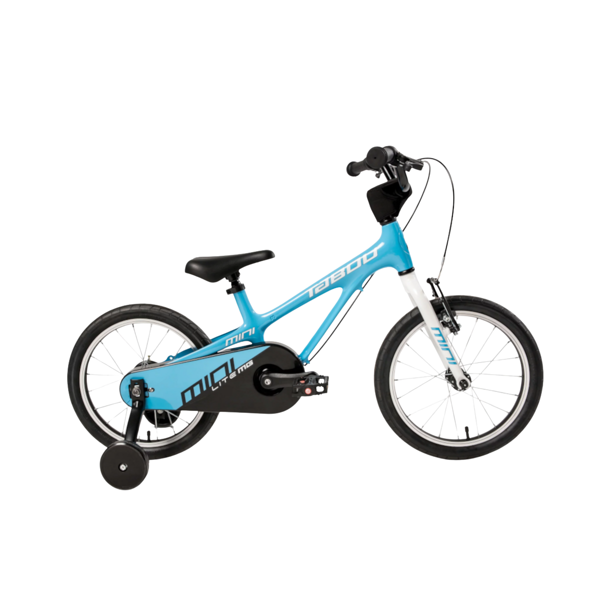 Erittäin kevyt lastenpyörä TABOU Rocket Lite MG, 16" sinivalkoinen