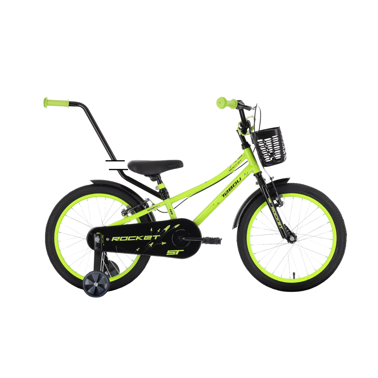 Barncykel TABOU Rocket ST, 14" grön-grå