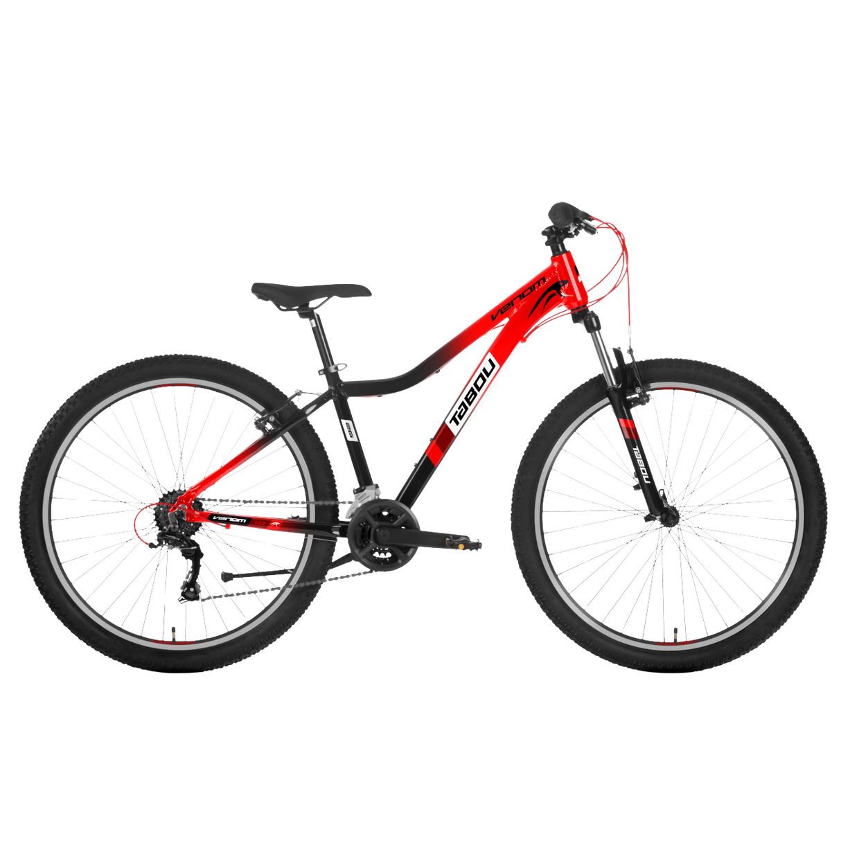 Ungdomscykel TABOU Venom 1.0, 27.5" 17" M, röd-svart