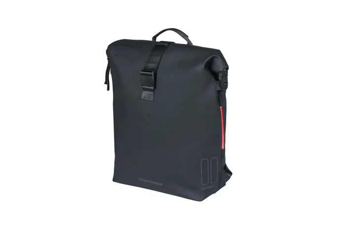 Basil SoHo Nordlicht LED -pyöräilyreppu, 17 L, musta