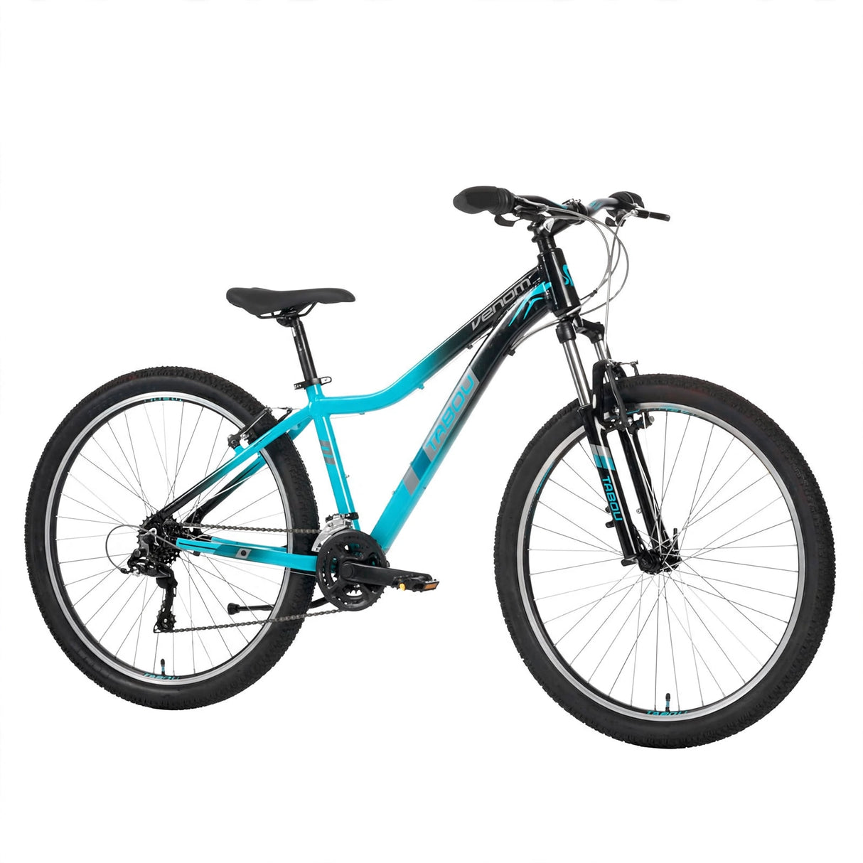 Ungdomscykel TABOU Venom 1.0 W, 27,5" svart-turkos, 14+ år