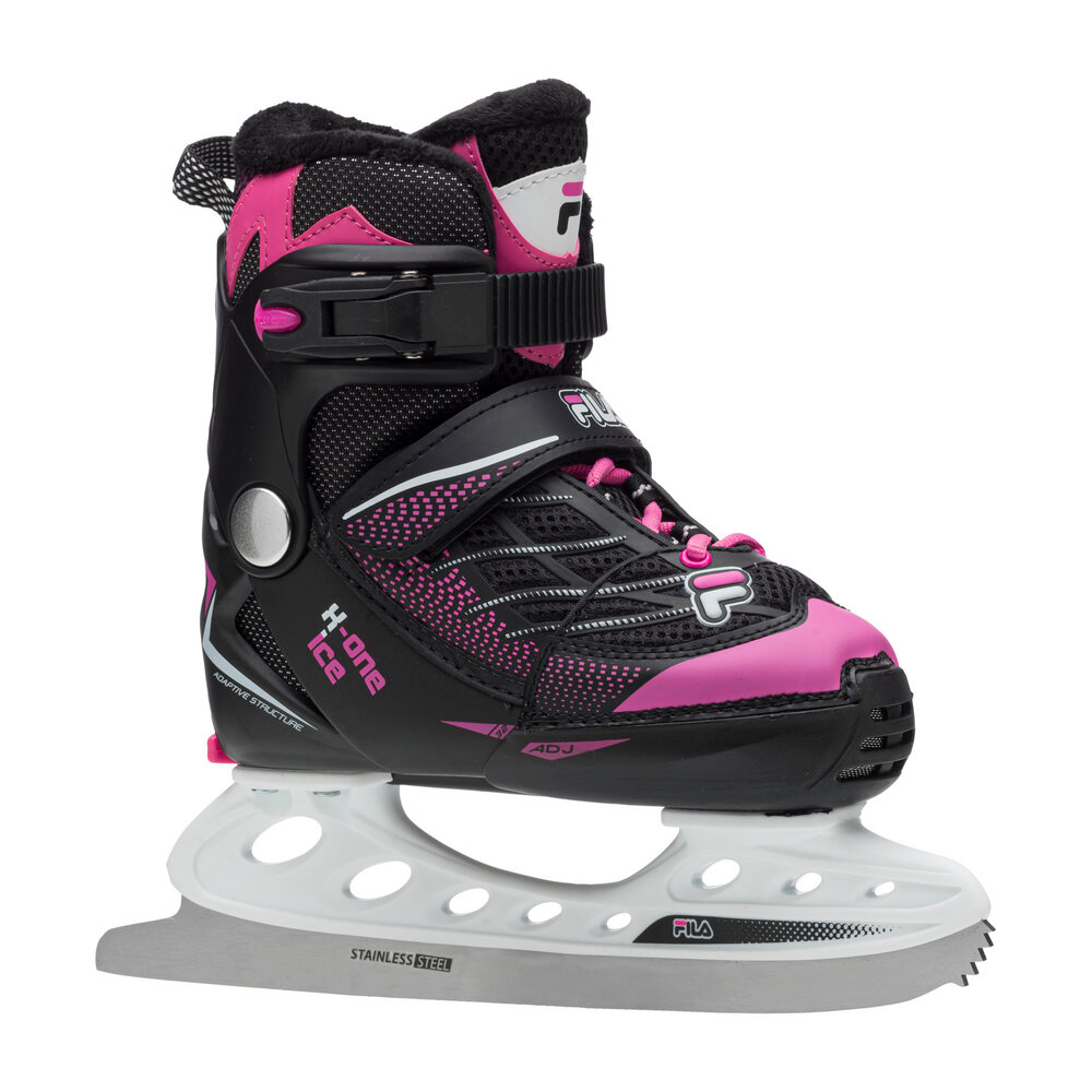 Barnhockeyrullskridskor FILA X-One Ice G Svart/Rosa
