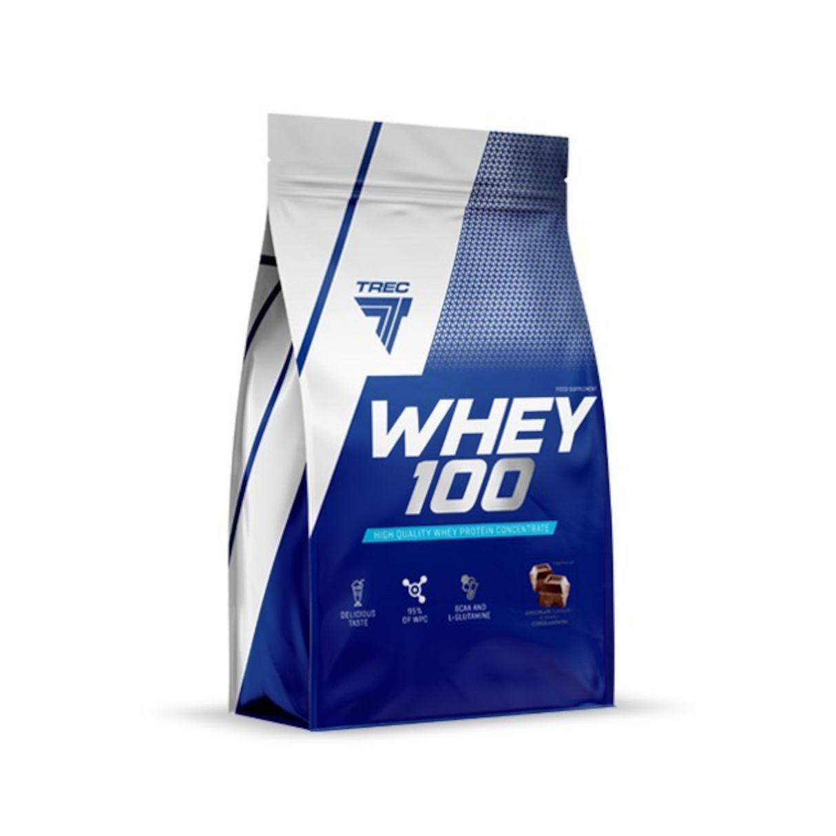 Proteiinijauhe TREC Whey 100, 900 g, Double Chocolate