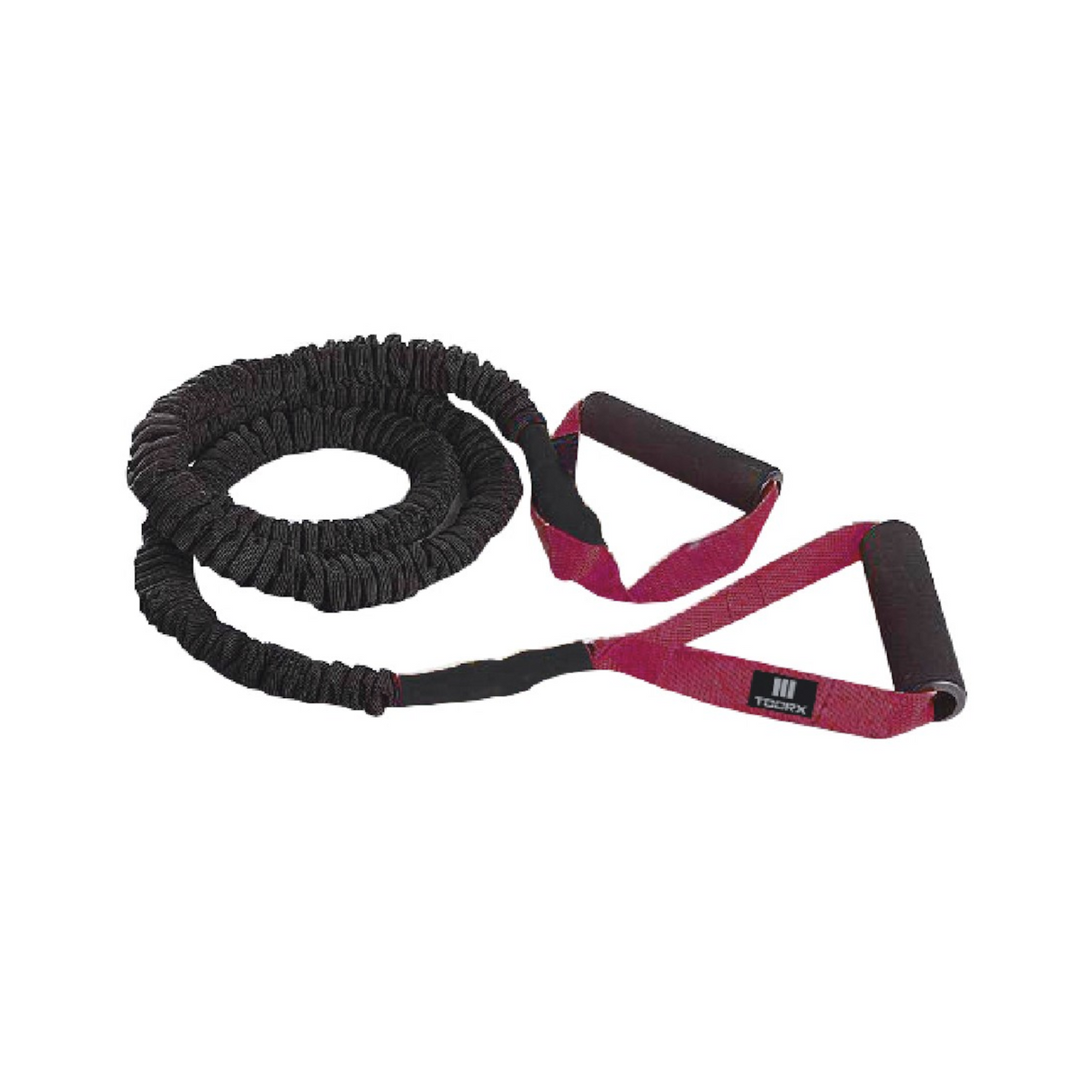 Kuntokuminauha TOORX Elastic kahvoilla, vahva, punainen