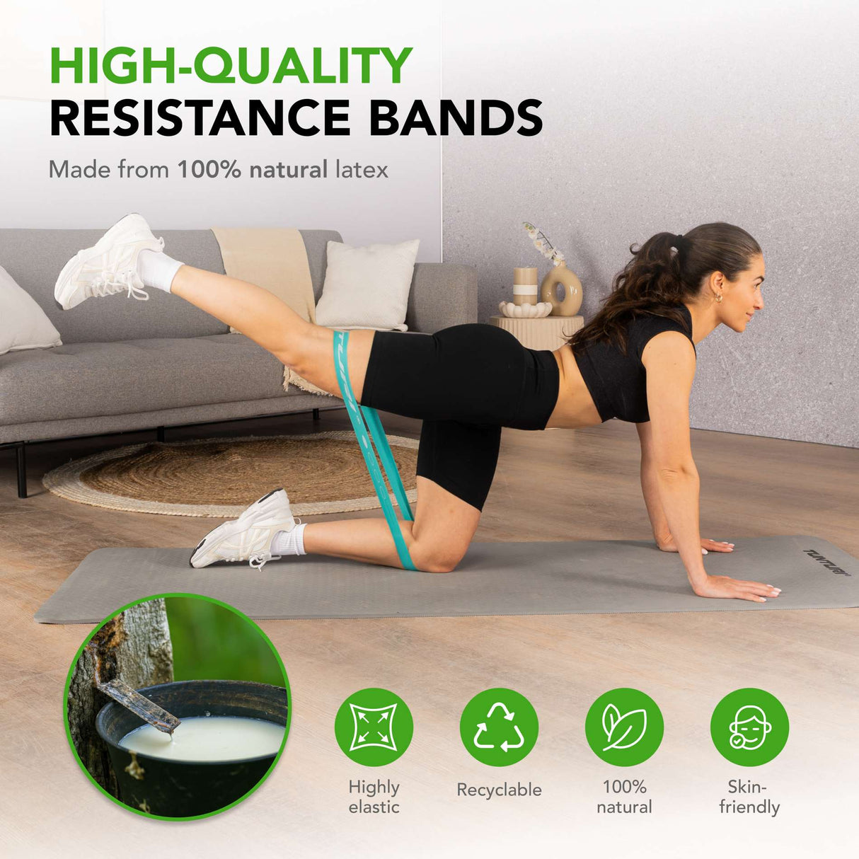 TUNTURI Mini vastuskuminauhasetti, 4 kpl