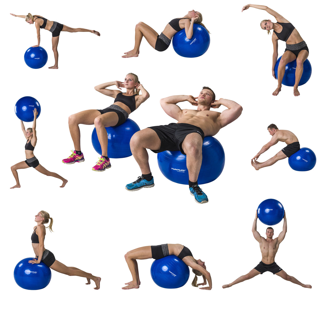Träningsboll TUNTURI Gymball 90cm, röd