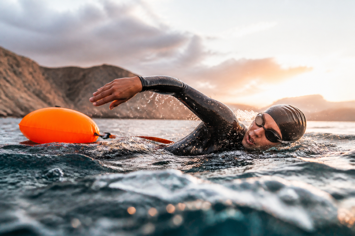 Utrustningsguide för open water och triathlon: Våtdräkt, simglasögon och säkerhetsboj