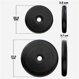 Viktskivor GUMMI Gjutjärn 2x10kg 2x5kg